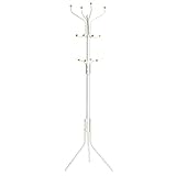 SONGMICS Appendiabiti da Terra, Attaccapanni Autoportante in Metallo, 44 x 182 cm, 12 Ganci, per...