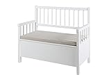 AC Design Furniture Thomas Panca, al.: 85 x l.:95 x p.: 48 cm, Bianco, Legno, 1 pz