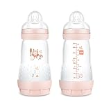 Mam Easy Start Biberon, Set di 2 Biberon Anticolica Base Ventilata, 2+ Mesi, 260 Ml, Colori...
