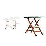 Foppapedretti Assai ASSE da Stiro, Noce & Gulliver Stendibiancheria Pieghevole, in Legno, 27 Metri...
