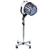 HOMCOM Casco Asciugacapelli Professionale Portatile con Ruote Girevoli, Altezza e Temperatura...