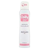 Chilly Deodorante Spray Deò Rosa Delicato, Ottimo per Pelli Delicate, Senza Alcool, Efficace per 48...