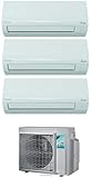 Climatizzatore Trial Split 9000 + 9000 + 12000 Btu, Inverter, Pompa di Calore - Daikin 3AMXF52A...