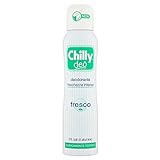 Chilly, Deodorante Spray Deò Verde Fresco, Ideale per Pelli Delicate, senza Alcool, Efficace per 48...