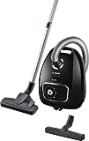 Bosch BGLS4X210 Basic Aspirapolvere a Traino con Sacco da 3 Litri, Nero, 600 W, 79 decibeles