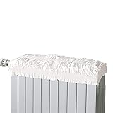 Tomaino Copritermosifone Stoffa In Cotone Copricalorifero Elasticizzato Bianco 30 x 50 cm