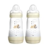 MAM Easy Start Set di 2 biberon anticoliche da 260 ml, con valvola a fondo, borraccia per bambini...
