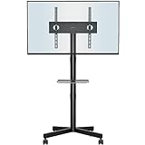 BONTEC Supporto TV da Pavimento per Schermi Plasma/LCD/LED 23-55 Pollici con Ruote, Carrello Staffa...