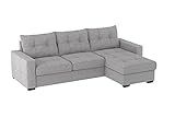 Alfa Sofa Divano con Chaise Longue Contenitore e Letto Estraibile Budapest, 230x82x90cm (LxPxA),...