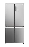 Haier HCR3818ENMM CUBE 83 SERIE 3 Frigorifero congelatore / 4 porte con frontale in acciaio...