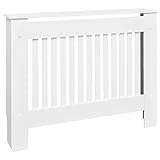 vidaXL Copritermosifone in MDF Bianco Copertura Rigida Protezione Radiatore