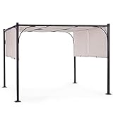 Yellowshop - Gazebo pergola in ferro mt. 3x3xh.2,25 SLIDE Antracite-Grigio o Bianco-Tortora...