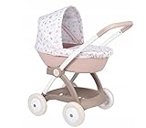 Smoby- Baby Nurse Carrozzina, 7600254118, 18 mesi, con cappottina reclinabile, copertina, h 55 cm
