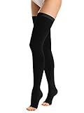 Relaxsan Antitrombo M0370A (1 Paio - Nero, XL) calze autoreggenti punta aperta per degenza...