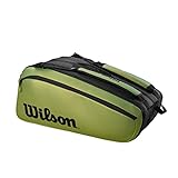 Wilson Blade V8 Super Tour - Borsa per racchetta da tennis, colore: Verde/Nero, verde, taglia unica,...