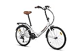 Moma Bikes Bicicletta Pieghevole, TOP CLASS 24', Alluminio, SHIMANO 6V, Sella Comfort