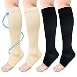 ACWOO Calze a Compressione per Donne e Uomo, 2 Paia Elastici Compressione Graduata Forte a Punta...