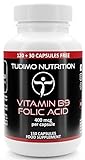 Vitamina B9 Integratore Acido Folico 400 mcg - 150 pz (Scorta 5 Mesi) di Capsule a Disgregazione...
