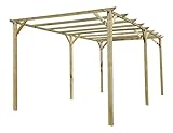 VERDELOOK Ampio e Resistente Gazebo in Legno impregnato per arredo e Decorazione degli Esterni, 6x3...