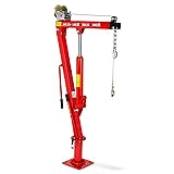 EBERTH 900kg Gru Idraulico Manuale con verricello, Cavo e Gancio Pick-up Camion (Gru Pick-up,...