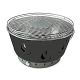 ACTIVA Airbroil Junior - Barbecue da tavolo a carbonella con ventilazione attiva, nero