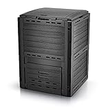 VOUNOT Compostiera da Giardino, 300L Composter da Esterno, Nero