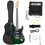 SPORTNOW Kit Chitarra Elettrica con Amplificatore 15W, Borsa, Tracolla, Accordatore Digitale e...