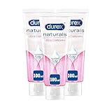 Durex Naturals Gel Lubrificante intimo Ultra delicato 100ml x3, con Aloe Vera, 300 ml formato...
