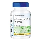 Fair & Pure® - L-Glutammina in capsule - Vegan - Aminoacido Glutammina 750mg - Polvere in capsule -...