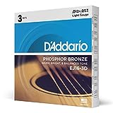 D'Addario Corde Chitarra Acustica | Corde per Chitarra Acustica | Corde Acustica | EJ16-3D Set Corde...