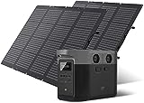 ECOFLOW Delta Max Generatore solare da 1612Wh con 2x220W pannello solare, 4 uscite AC da 2000W...