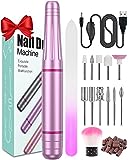 Fresa per unghie, professionale 11 in 1 set manicure professionale 20000 RPM lima elettrica per...