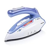 Tristar Ferro da Stiro con Manico Pieghevole, Piastra Antiaderente, Capacita 55 ml, Blu/Bianco