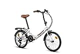 Moma Bikes Bicicletta Pieghevole First Class 20', Alluminio, SHIMANO 6v, Sella Comfort