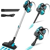 INSE Scopa Elettrica con Filo, Aspirapolvere Senza Sacco, 18kPa 600 W, con Cavo 6m, 3 in 1, per...