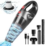 URAQT Aspirabriciole Senza Fili, 120W 8500PA Aspirapolvere per Auto Senza Fili, Umido e Secco 30...