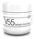 V55 Crema Acido Salicilico Per Foruncoli Punti Neri Macchie e Problema Della Pelle SENZA Parabeni 50...