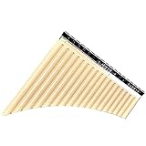Flauto di Pan, 18 tubi Strumento per flauto di Pan Chiave di C,Flauto di Pan portatile adatto per...