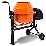 EBERTH Betoniera Elettrica 65L 220 Watt 230V Impastatrice Miscelatore Cemento Manovella manuale...