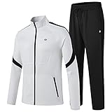 MoFiz Tuta Completo Sportivo Uomo Tennis Abbigliamento Palestra con Cerniera per Attività...