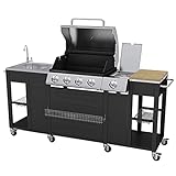 Gecheer Barbecue da Cucina per Esterni Montana 4 Fornelli