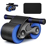 Onezebra Ab Roller Ruota,Rullo addominale Esercitatore addominale domestico con rullo a doppia...