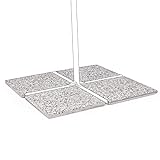 Decor Space Base in Cemento 20 kg per ombrellone da Giardino, marmetta Quadrata in Ghiaia 50 x 50 cm...