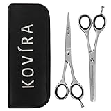Kovira Set Forbici Parrucchiere Professionali per Taglio di Capelli 2pz- Lunghezza 16,5cm- Forbici...