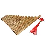 Flauto di pan, flauto di pana ecologico in tasto G per esercitarsi per principianti (mano destra)