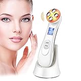 Ultrasuoni Viso Antirughe, Ultrasuoni Terapia LED Radiofrequenza Viso e Corpo Massaggiatore Viso...