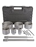 BINOTA Fresa a Tazza Carotatrice Set 40 55 80 100 110 130 mm con Codolo SDS Plus 300 mm e SDS MAX...