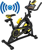 Bluetooth Cyclette Allenamento Indoor Bike ciclette per casa bici Nero Sports