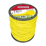 Oregon Filo da Taglio Tondo Giallo per Decespugliatori e Tagliaerba, in Nylon Professionale, Adatto...
