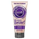 Sunsilk, Trattamento Intensivo 1 Minute Wow, Maschera Capelli Lisci Senza Effetto Crespo, con Olio...